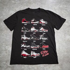 General Standard Retro Kicks Graphic Tee - Men's Large - Jordan Sneaker Timeline
